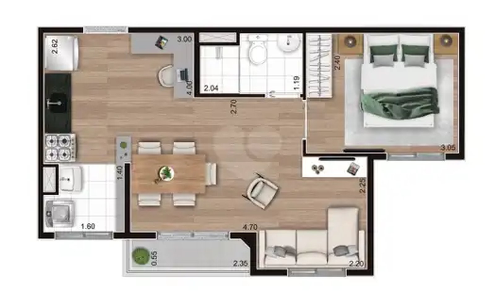 Apartamento 37m²