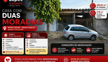 Casa à venda com 4 quartos em Conjunto Residencial Mário Dedini, Piracicaba, SP