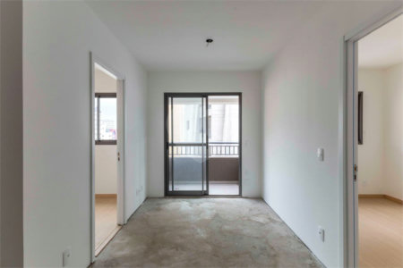 Apartamento de 37m² com 2 dormitórios.