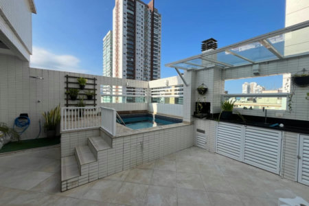 Cobertura com 2 dormitórios à venda, 175 m² por R$ 1.490.000,00 - Pompéia - Santos/SP