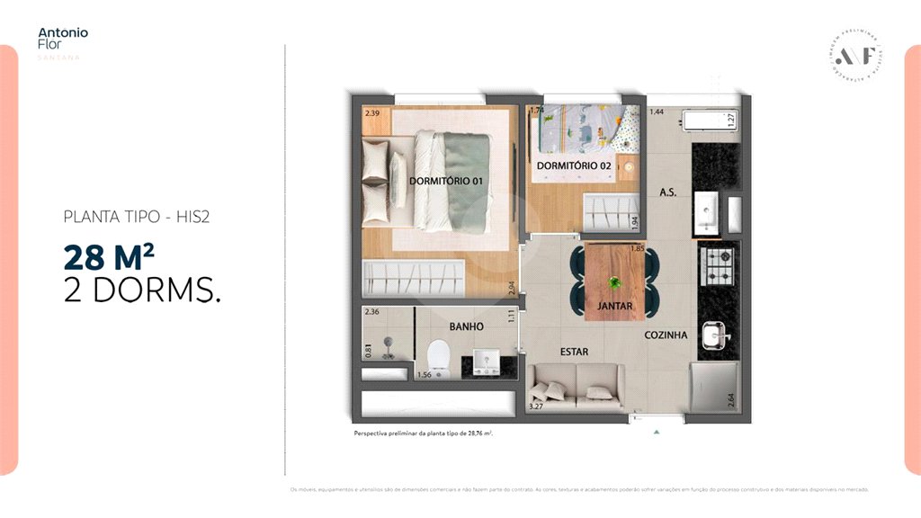 Apartamento à venda com 2 quartos em Santana, São Paulo, SP