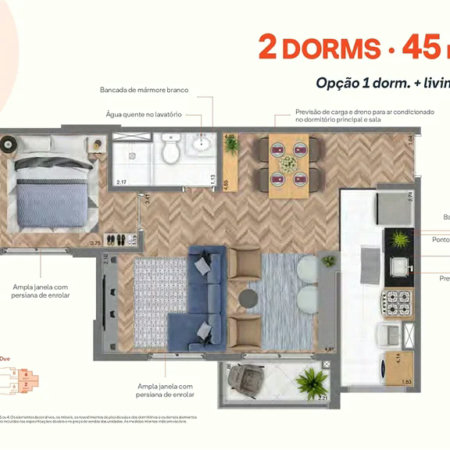 Apartamento à venda com 2 quartos em Vila Andrade, São Paulo, SP