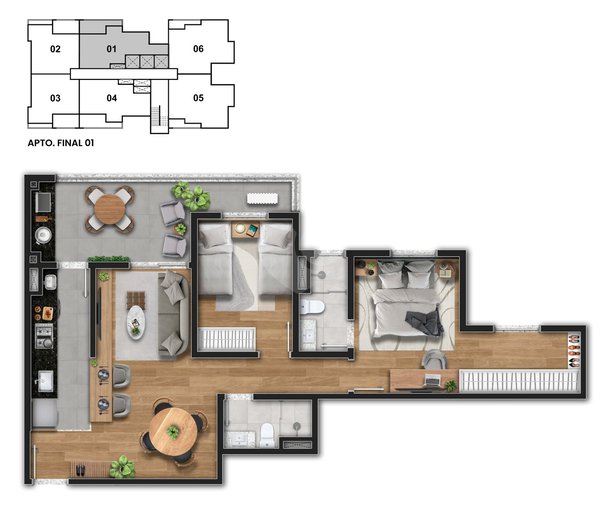 Apartamento 73m² 3