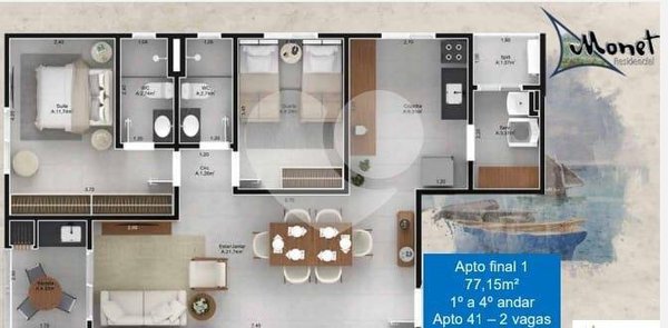 Apartamento 77m² 3
