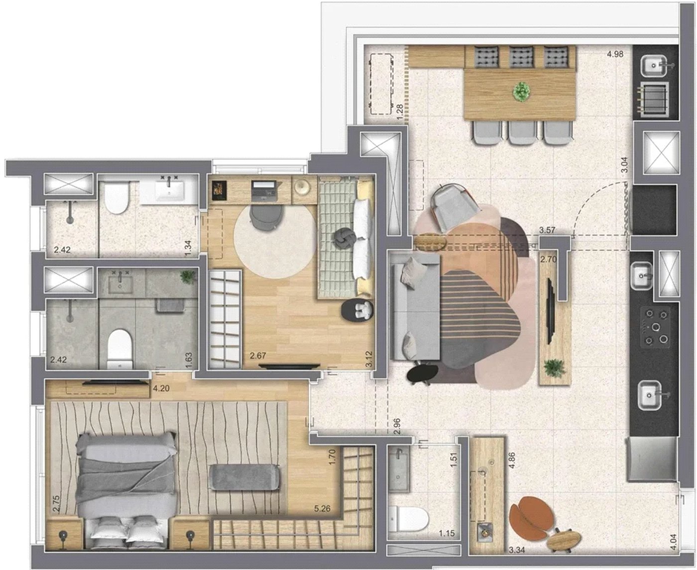 Apartamento à venda com 2 suítes em Pinheiros, São Paulo, SP