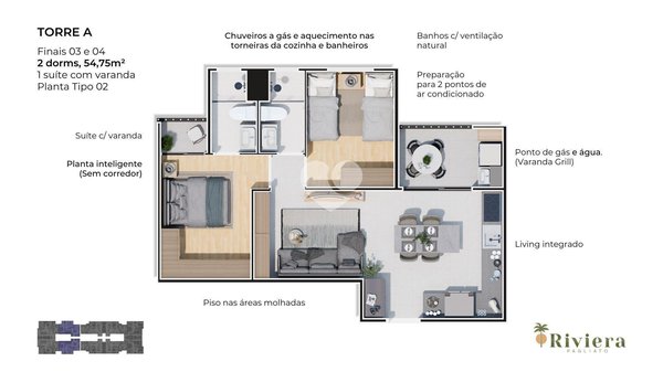 Apartamento 54m² 1