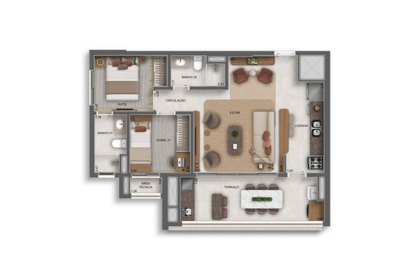 Apartamento 69m² 4