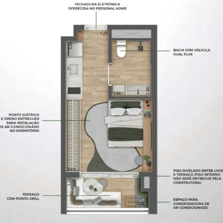Studio à venda com 1 suíte em Vila Pirajussara, São Paulo, SP
