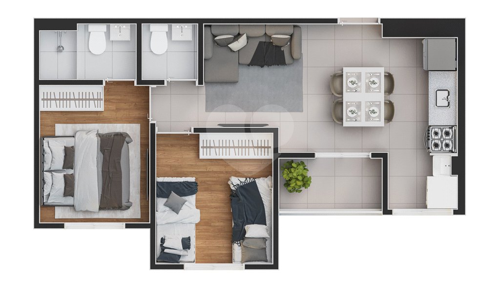 Apartamento à venda com 2 quartos em Chácaras Reunidas São Jorge, Sorocaba, SP