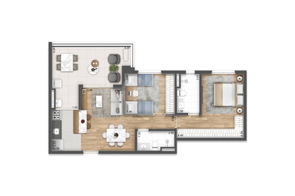 Apartamento à venda com 2 quartos, sendo 1 suíte, em Vila Romana, São Paulo, SP