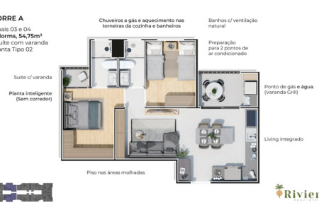 Apartamento à venda com 2 quartos, sendo 1 suíte,  em Jardim São Carlos, Sorocaba, SP