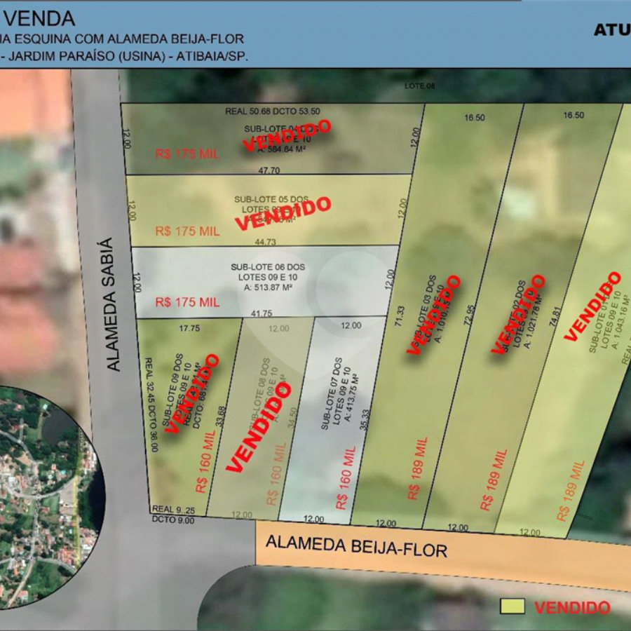 Terreno à venda em Jardim Paraíso da Usina, Atibaia, SP