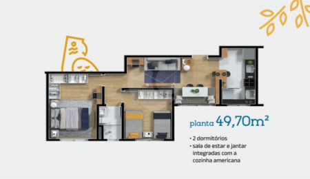 Apartamento à venda com 2 quartos em Parque Residencial Rafael Alcalá, Porto Feliz, SP