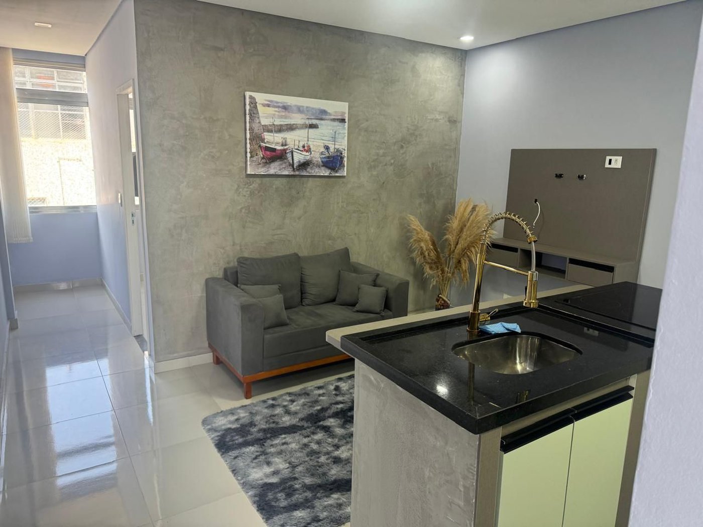 Apartamento com 1 dormitório à venda, 40 m² por R$ 395.000 - Boqueirão - Santos/SP