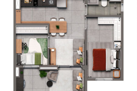 Apartamento à venda com 2 quartos em Brooklin Paulista, São Paulo, SP