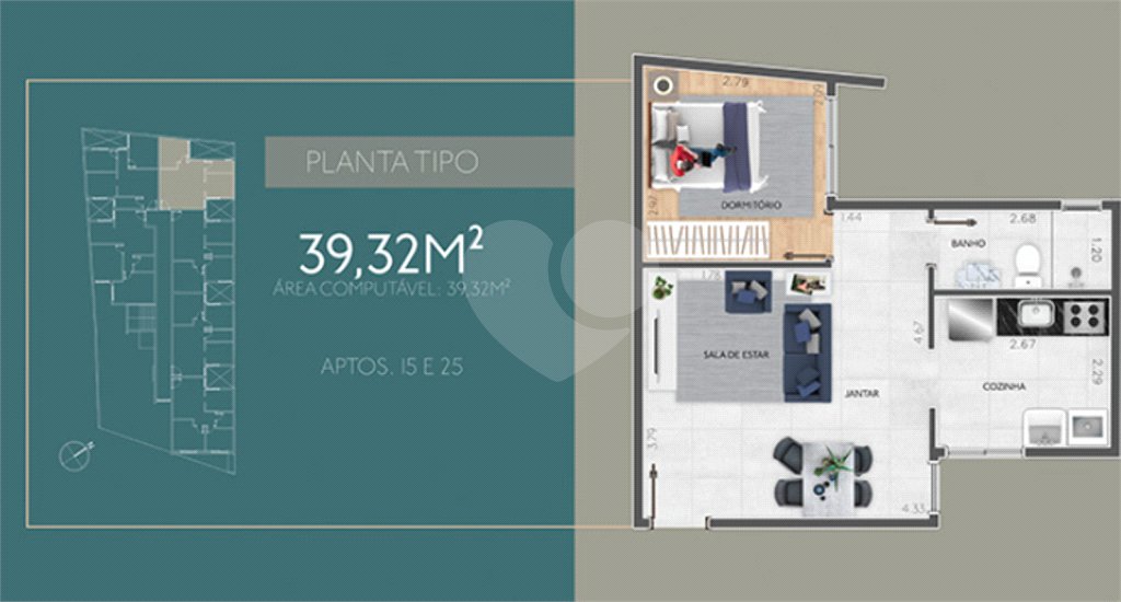 Apartamento à venda com 1 quarto em Vila Antonina, São Paulo, SP