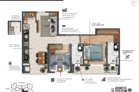 Apartamento à venda com 2 suítes em Jardim Satélite, São José dos Campos, SP
