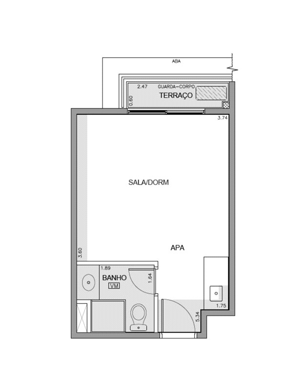 Studio à venda com 1 quarto em Pinheiros, São Paulo, SP