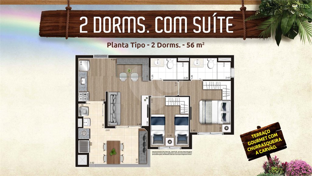 Apartamento à venda com 2 quartos, sendo 1 suíte, em Vila Maria, São Paulo, SP