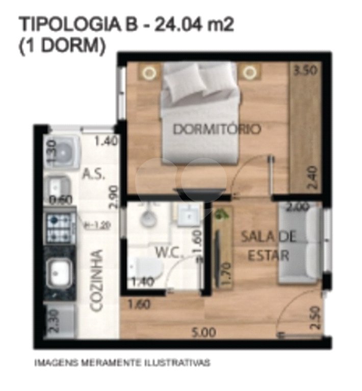 Apartamento à venda com 1 quarto em Jardim São Paulo(zona Norte), São Paulo, SP