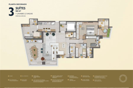 Apartamento à venda com 3 suítes em Água Branca, São Paulo, SP