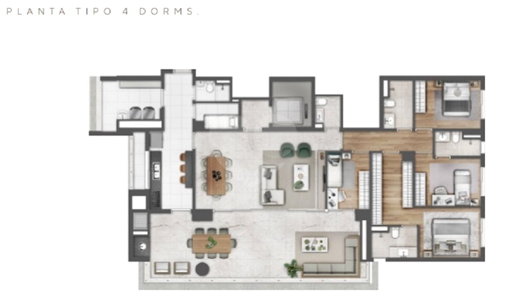 Apartamento à venda com 3 suítes em Brooklin Paulista, São Paulo, SP