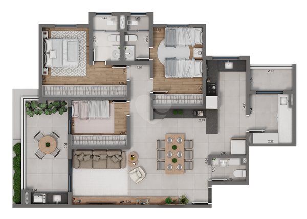 Apartamento 111m² 2