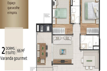 Apartamento à venda com 2 quartos, sendo 1 suíte, em Jardim São Paulo(zona Norte), São Paulo, SP