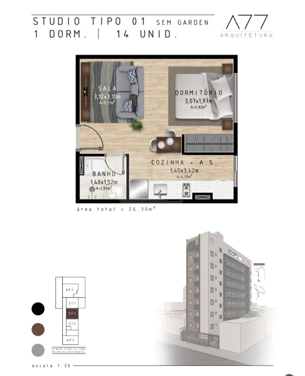 Apartamento à venda com 1 quarto em Quarta Parada, São Paulo, SP