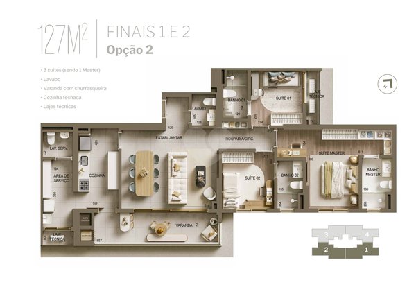 Apartamento 127m² 3