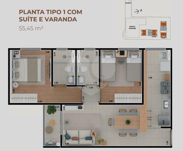 Apartamento 55m² 4