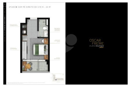 Flat à venda com 1 quarto em Cerqueira César, São Paulo, SP