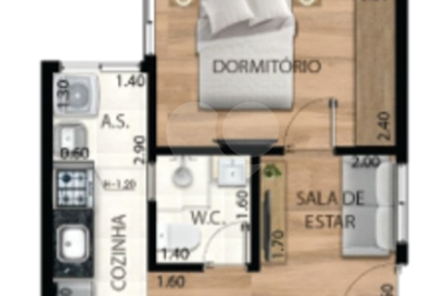 Apartamento à venda com 1 quarto em Santana, São Paulo, SP