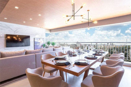 Apartamento novo com 129m² na Mooca com 2 suítes e 2 vagas.