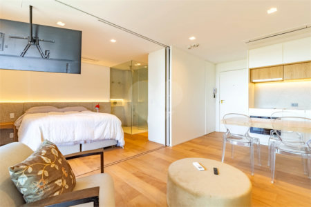 Apartamento à venda ou para alugar com 1 quarto em Vila Olímpia, São Paulo, SP