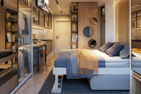 Studio NR mobiliado de 29m2 à venda no Paraíso