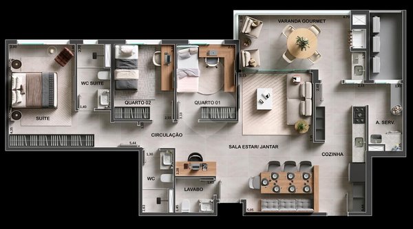 Apartamento 113m² 2