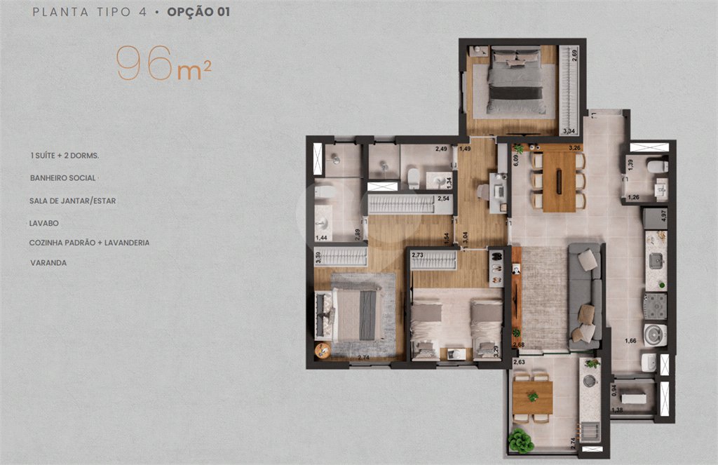 Apartamento à venda com 2 quartos, sendo 1 suíte,  em Jardim Maria José, Votorantim, SP