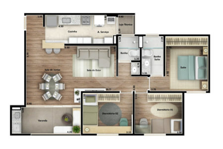 Apartamento à venda com 3 quartos, sendo 1 suíte, em Jardim do Paço, Sorocaba, SP