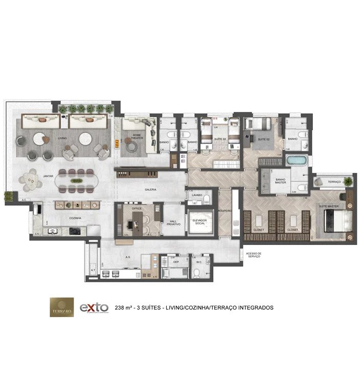 Apartamento à venda com 3 suítes em Vila Romana, São Paulo, SP