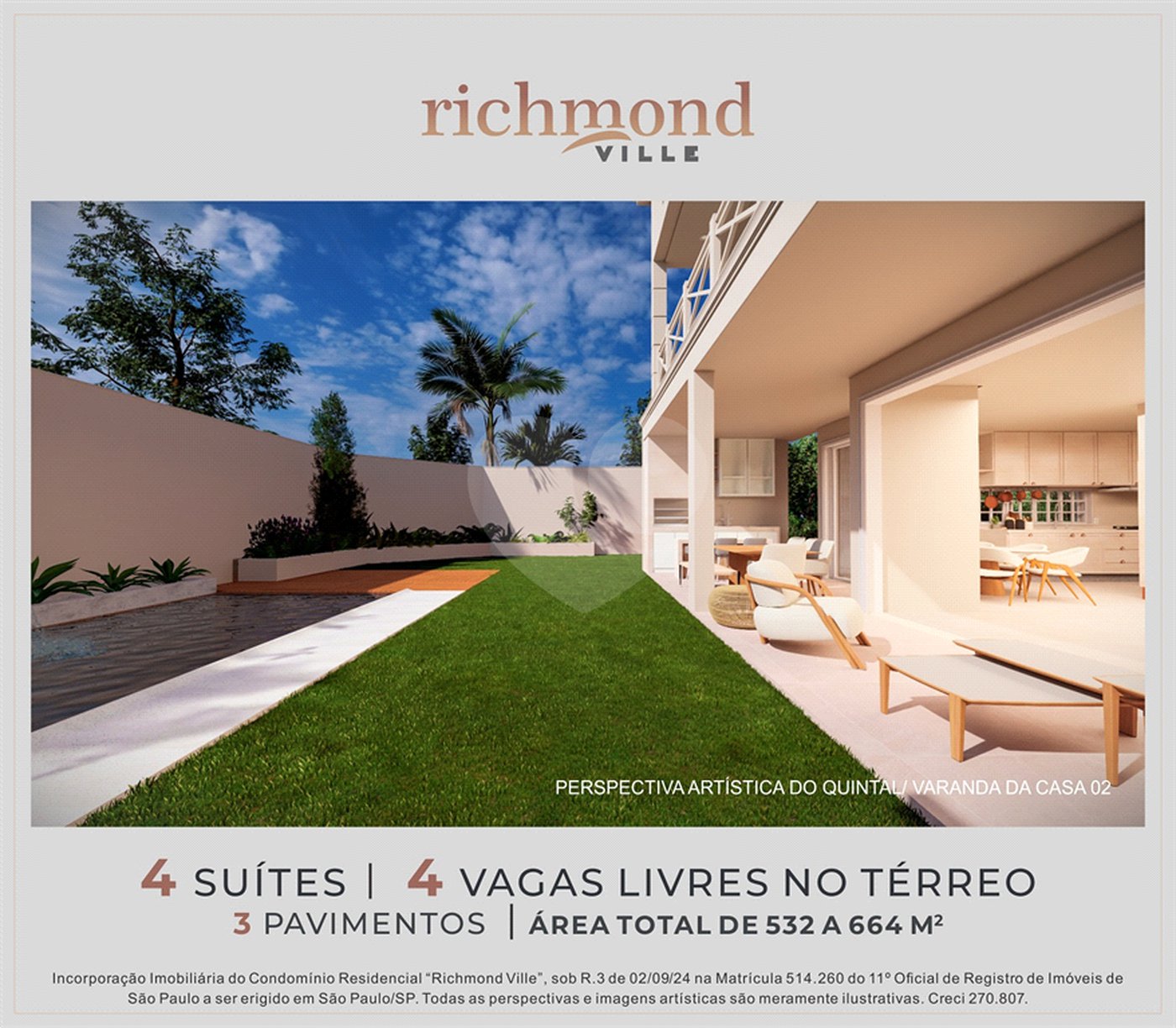 Casa à venda com 4 suítes no condomínio Richmond Ville, São Paulo - SP