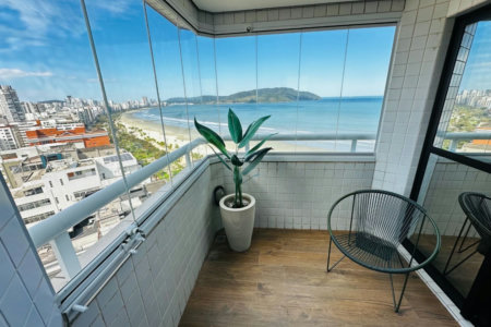 Flat com 1 dormitório para alugar, 43 m² por R$ 7.500,00/mês - Boqueirão - Santos/SP
