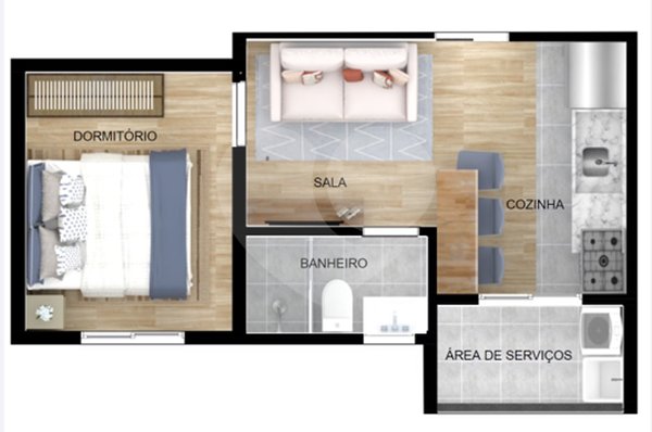 Apartamento 34m² 1
