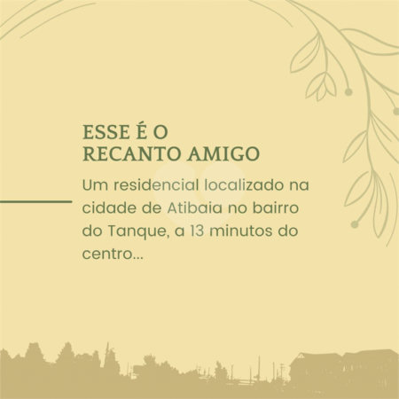 Terreno à venda no condomínio Residencial Recanto Amigo, Atibaia - SP