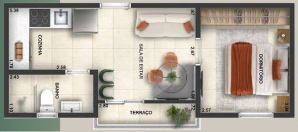Apartamento 28m² 3