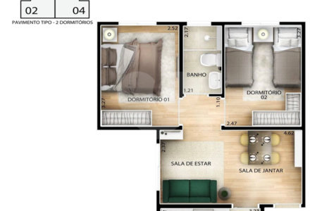 Apartamento para alugar com 2 quartos em Loteamento Dinorá Rosa, Sorocaba, SP