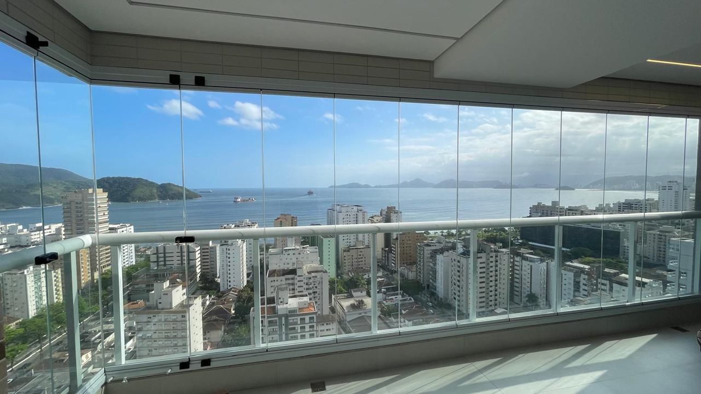 Apartamento com 2 dormitórios à venda, 100 m² por R$ 2.300.000,00 - Aparecida - Santos/SP