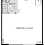 Apartamento à venda na Bela Vista de 24m2 com 1 dormitórios e sem vagas.Estuda Permuta.