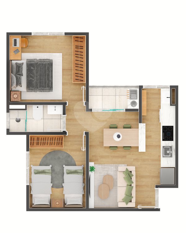 Apartamento 48m² 1