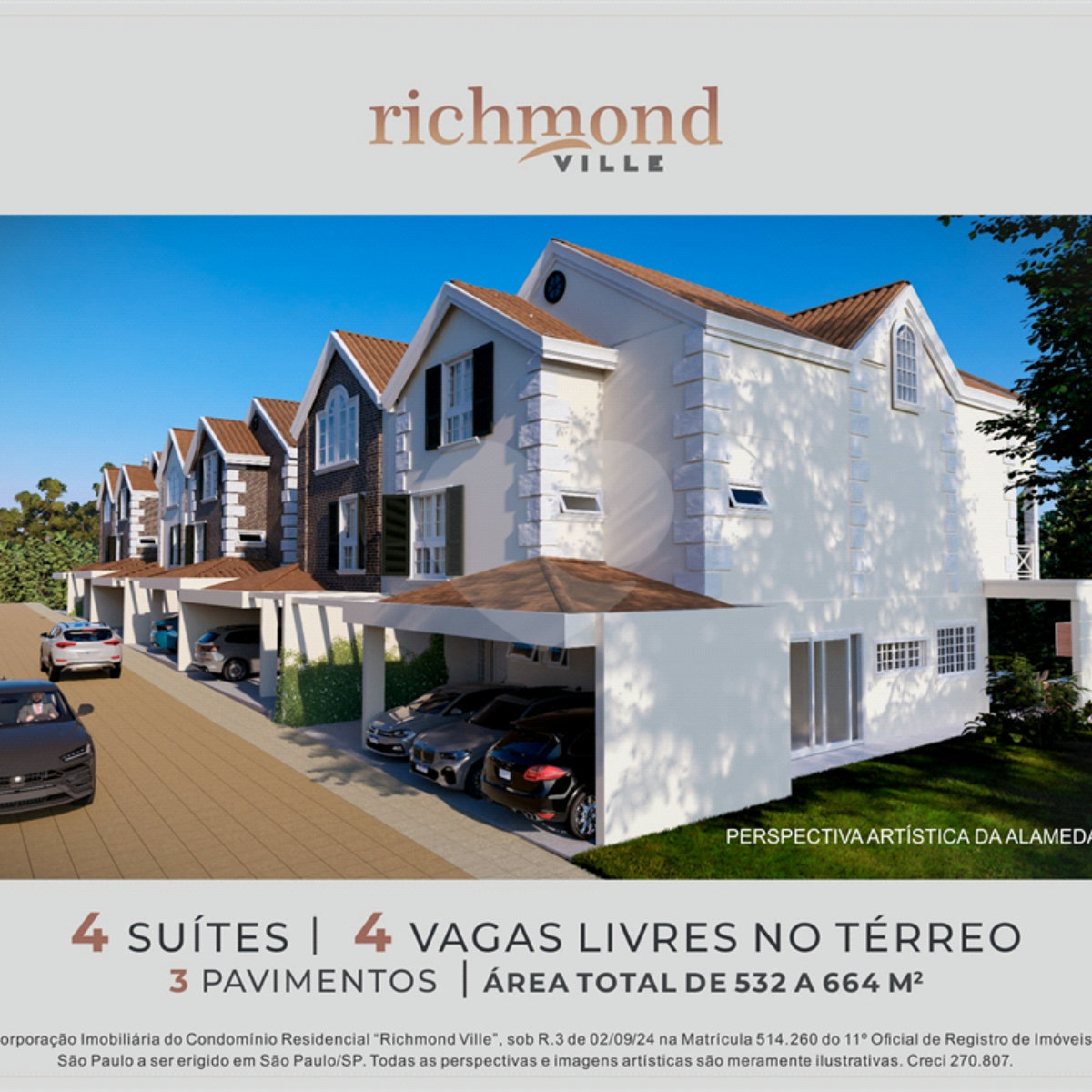 Casa à venda com 4 suítes no condomínio Richmond Ville, São Paulo - SP